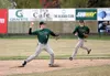Colony shortstop Kaden Ketchum makes the throw to first during a 5-3 win over Palmer Friday at Hermon Brothers Field. Jeremiah Bartz/Frontiersman