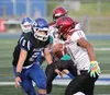 Houston running back Tolupo Falaniko runs for a gain during a loss to Palmer. Falaniko finished with 186 yards rushing and two touchdowns. Jeremiah Bartz/Frontiersman
