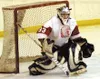 Wasilla goaltender Ronnie Walker faced 62 shots in the Warriors'
5-0 non-conference loss to Dimond on Thursday. Photo by JEREMIAH
BARTZ/ Frontiersman.