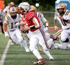 Wasilla quarterback Brayden Sparrs runs for a gain during a loss to Lathrop. Jeremiah Bartz/Frontiersman