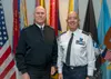 Navy Adm. Christopher W. Grady, vice chairman of the Joint Chiefs of Staff, meets with Gen. Philippe Lavigne, Supreme Allied Commander Transformation, at the Pentagon, Nov. 7, 2022. (DOD Phot