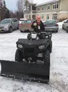 Tom Hartman, maintenance supervisor for the Chugiak-Eagle River Senior Center, runs the new snowplow after heavy snows on Jan. 30. Courtesy Chugiak-Eagle River Senior Center