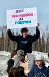 Shortly before 10:20 a.m. on April 9, 2024, students began filing out of the school and into the parking lot, carrying signs asking that the school retain MaryCatherine Harmon, who has been t