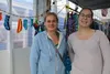 Stacie and Daryan Marshall stand together at the Valley Tie Dye booth within the Alaska State Fair. Jacob Mann/Frontiersman
