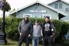 NSA showrunners Sean Coleman, Mitchell Helps, and Bryan Adams stand in front of the Palmer Train Depot. Jacob Mann/Frontiersman