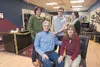 The Long family from left are nephew Zac Pease, Dave Long, son
Christian, wife Tammye and daughter Elise. Together they have
opened the Northern Comfort shoe store in the Creekside Plaza
shop