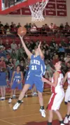 JEREMIAH BARTZ/Frontiersman Palmer senior Mikaela Bolling takes
the ball to the basket during the fourth quarter of Palmer’s 58-36
loss to the Wasilla Warriors at Wasilla High School on Wedne