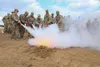 U.S. Army Soldiers assigned to the 3rd Armored Brigade Combat Team, 4th Infantry Division (3/4th ABCT) put a fire out during fires training for a hazmat certification course at Drawsko Pomors