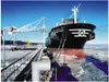 The Keoyang Majesty appears majestic under blue skies and in the
icy waters of the Knik Arm, where it was docked at Port MacKenzie.
Unfriendly ice, however, forced the ship's captain to retur