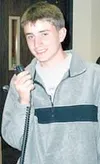 Trevor Thomas, a freshman at WHS, talks to other amateur radio
operators around the country last week. Photo by CASEY
RESSLER/Frontiersman.