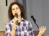 Former SeaWorld trainer Sam Berg talks to the Palmer Lions Club during its meeting Tuesday about her year working with killer whales and her role in the new documentary ‘Blackfish.’ HEATHER A