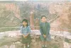 Airman 1st Class Verneon Reed, 319th Aircraft Maintenance Squadron Detachment 1 RQ-4 Global Hawk maintainer poses for a photo with his brother in 1992 at Canyon de Chelly National Monument, A