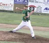Mat-Su Miners closer Vince Arobio fires a pitch earlier this season. Heading into action Monday night, Arobio led the Alaska Baseball League with six saves. Jeremiah Bartz