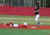 Wasilla's Clayton Boyett slides back into second during a win over Grace Christian Friday, May 11, 2018, at Wasilla High. JEREMIAH BARTZ/ Frontiersman