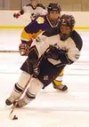 Colony senior Scott Beckman skates away from the Lathrop defense
during the third period of the Knights' 4-1 win over Lathrop
Thursday. Beckman scored a goal and added and assist in the
conte