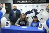 Palmer High senior Cal Tipton signed his National Letter of Intent to attend Dickinson State in Dickinson, North Dakota, and play for the Blue Hawks.  Jeremiah Bartz/Frontiersman