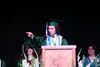 Colony High School class of 2017 valedictorian Braden Bowker speaks during Wednesday night's graduation ceremony at the Menard Center. MATT HICKMAN/Frontiersman
