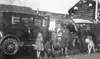 Viola Murray Sullivan is on her way from Valdez to Fairbanks in her Model T. Note chains, an indication of the road’s condition. Also traveling with her were her children, Marion, 9, Lillian,