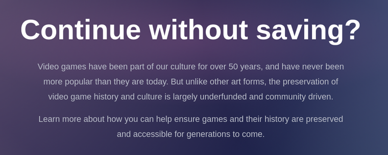 Introducing preserve.games: A Gateway Into Video Game Preservation