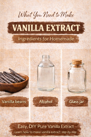 ingredients for making homemade vanilla extract