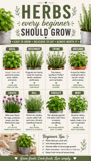 herb garden for beginners, diy herb garden, best herbs for beginners, windowsill herb garden