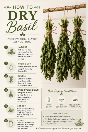 how to dry basil, how to preserve basil
