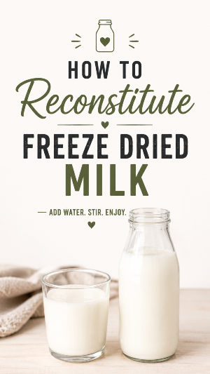 how to reconstitute freeze dried milk, freeze dried milk, how to make freeze dried milk