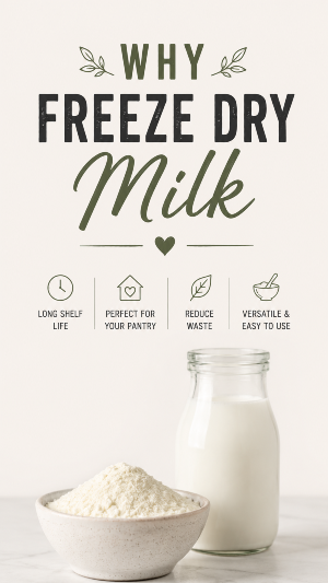 how to use freeze dried milk, how to reconstitute freeze dried milk