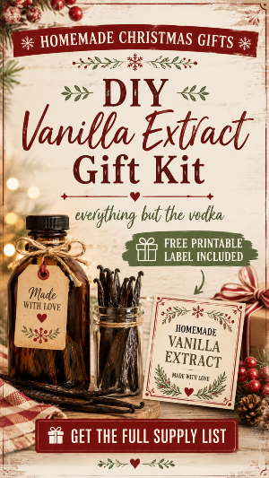 diy vanilla extract gift kit, pure vanilla, homemade vanilla extract Christmas gift