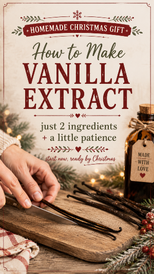 how to make vanilla extract, homemade Christmas gift idea, homemade Christmas gift for bakers