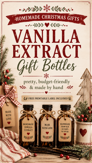 homemade Christmas gifts, vanilla extract gifts, diy vanilla extract