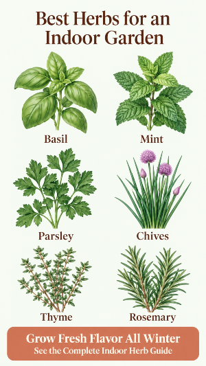 best herbs for an indoor garden, indoor herb garden, herb garden ideas
