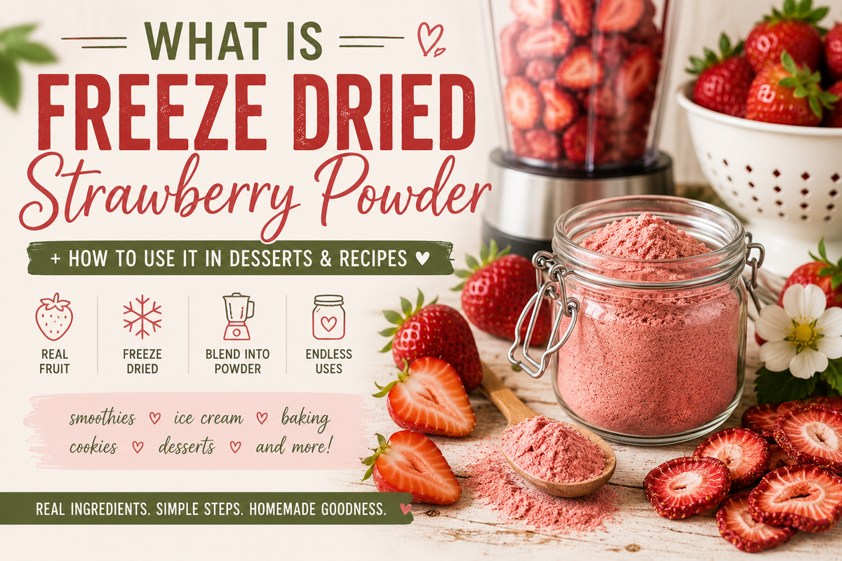 What Is Freeze Dried Strawberry Powder + How to Use It in Desserts & Recipes