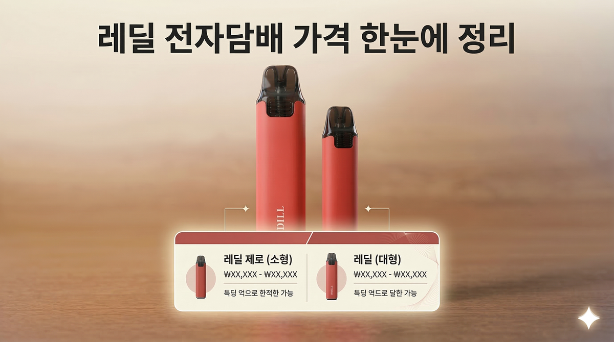 레딜 전자담배 가격 한눈에 정리