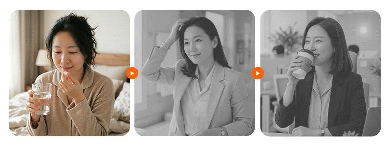 An infographic showing an example of a 1-hour morning commute routine for office workers