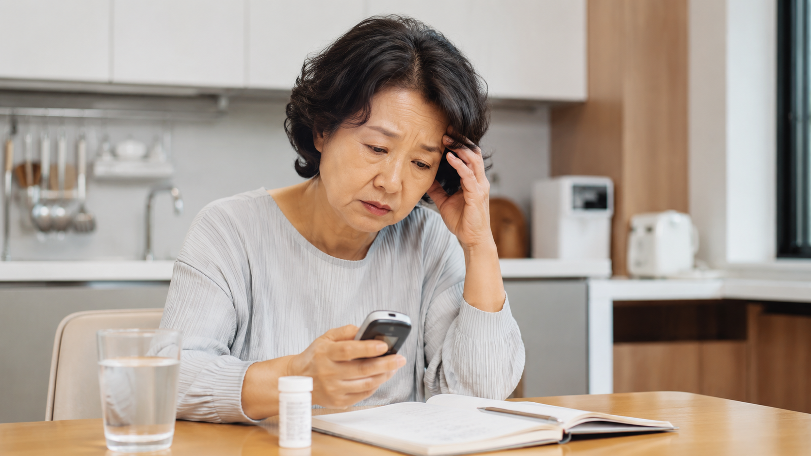 A diabetic patient measuring their blood sugar level.