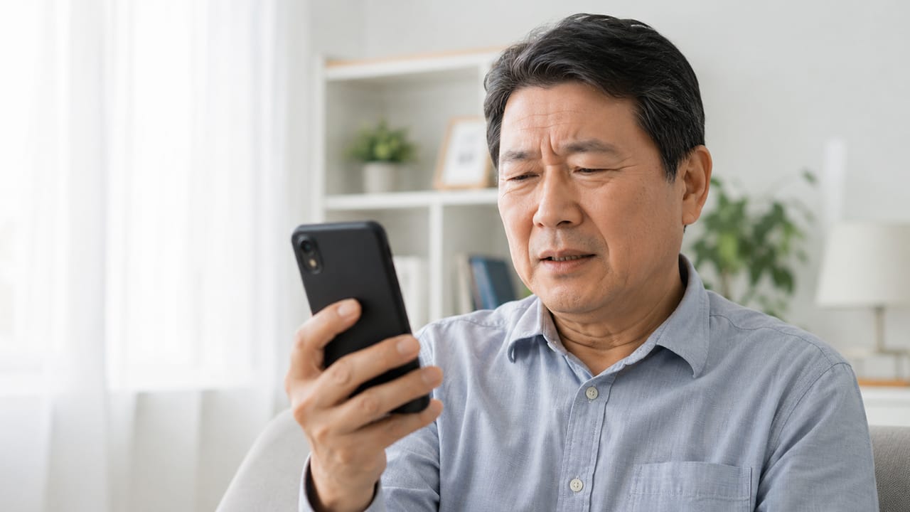 젊은노안｜40대에 스마트폰 글씨가 흐려보이는 이유