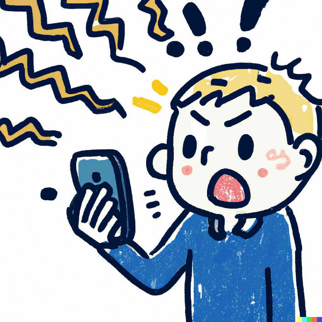 Dall -E: illustration of a stressed person with a mobile phone Dall -E: illustration of a stressed person with a mobile phone