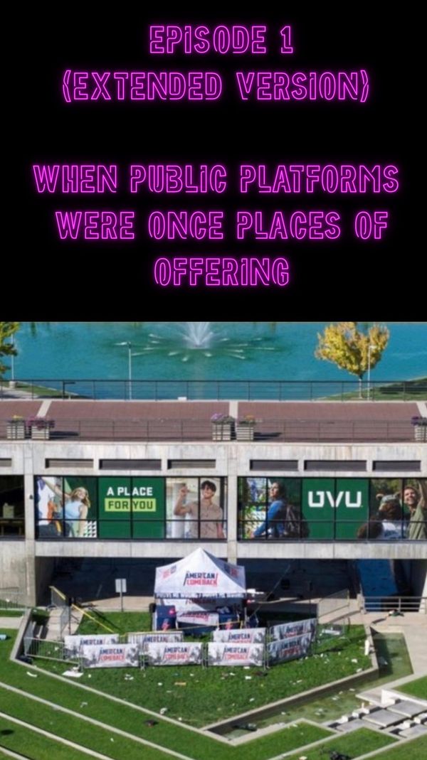 When Public Platforms Were Once Places of Offering