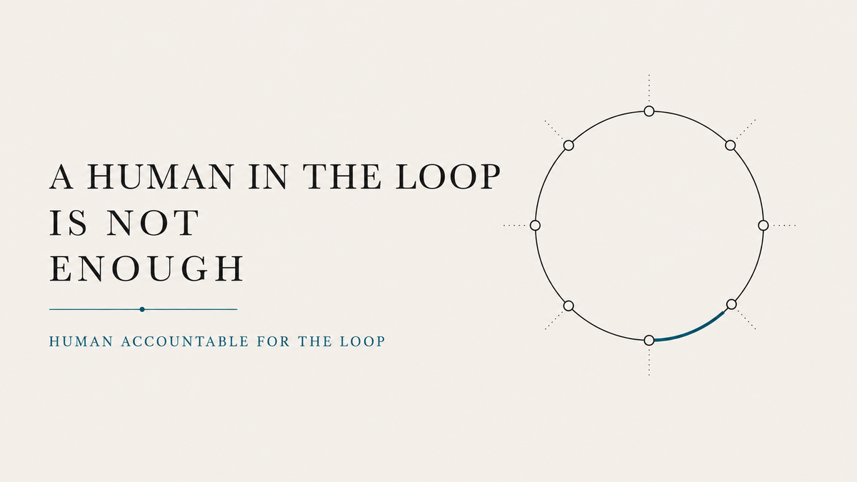 Book: Human Accountable for The Loop