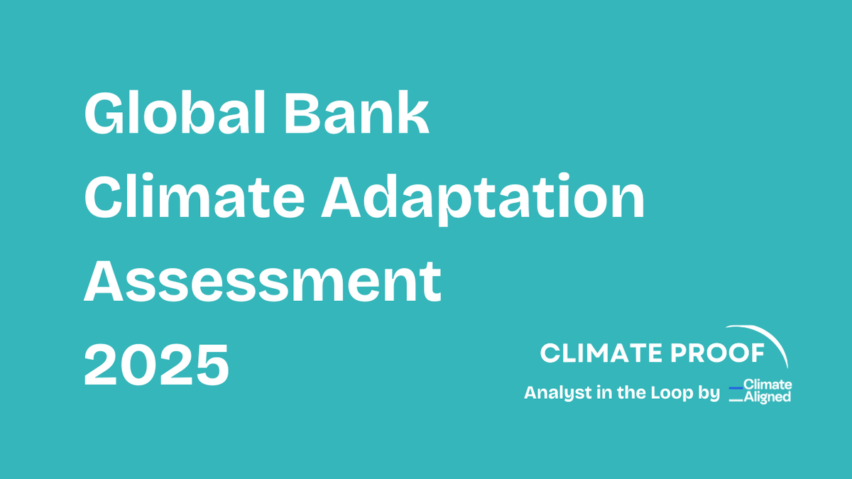 AI scored 50 banks on climate adaptation - what we learned