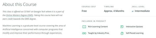 Machine Learning by Georgia Tech