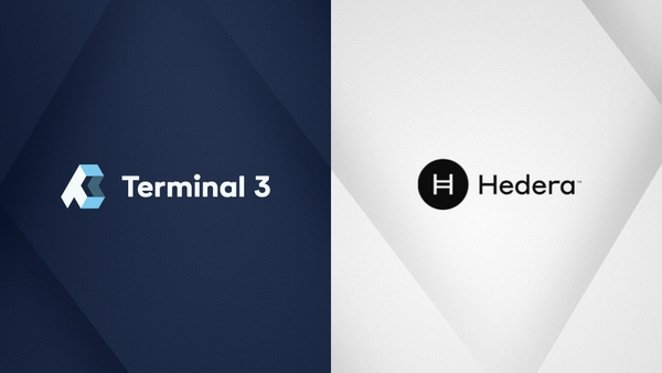 Terminal 3 and Hedera logos