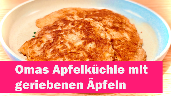 Apfelküchlein aus geriebenen Äpfeln 