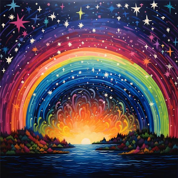 Ein Regenbogen mit tausend Glückssternen