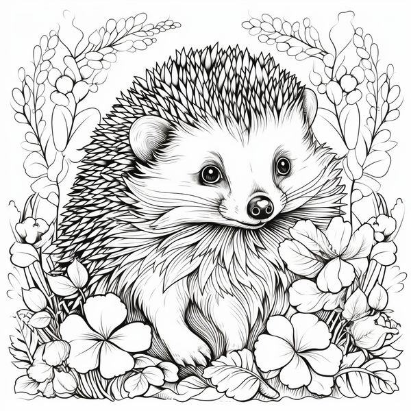 Herbst Igel Ausmalbild