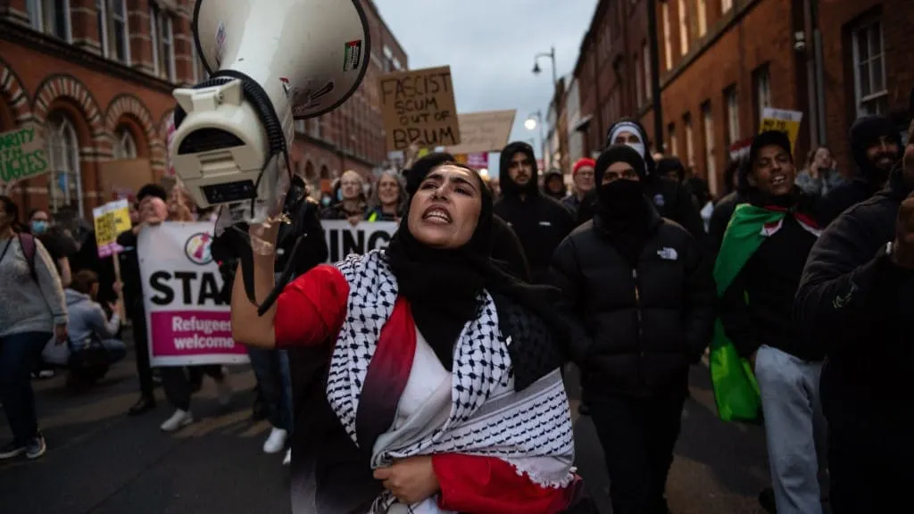 'Fascist scum out of Brum'