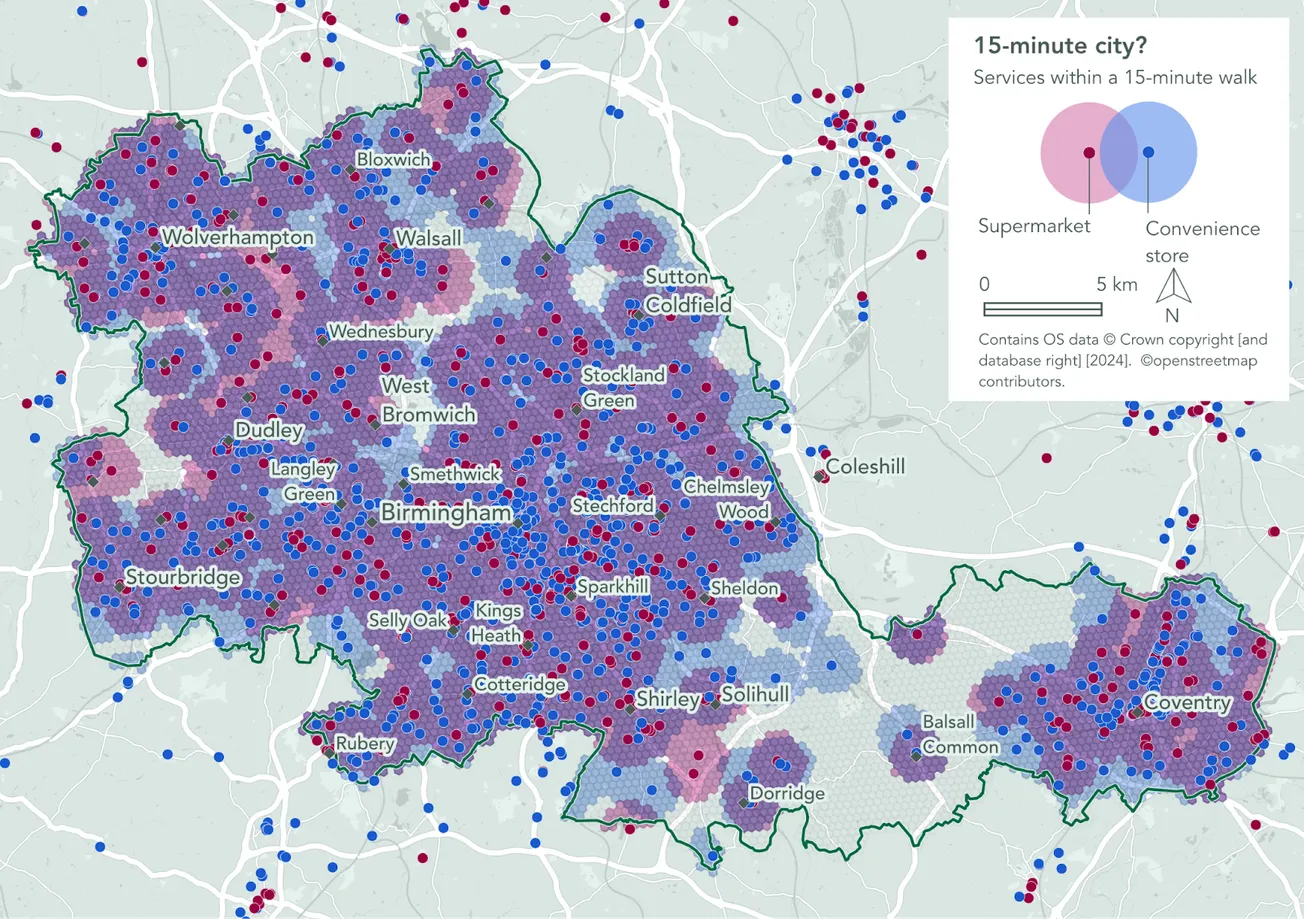 The West Midlands & 15-minute cities