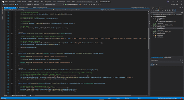 ML.NET Code Example