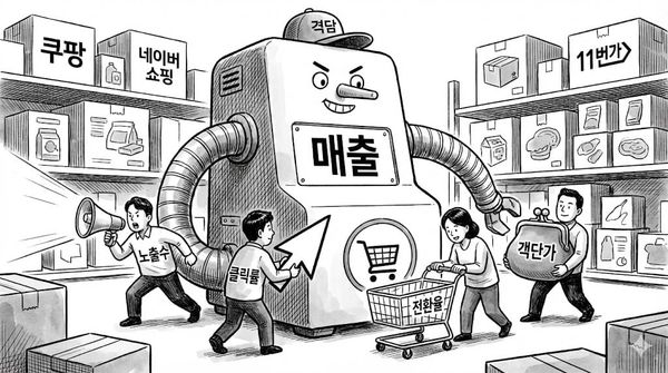 매출은 ‘노출수 × 클릭률 × 전환율 × 객단가’다.